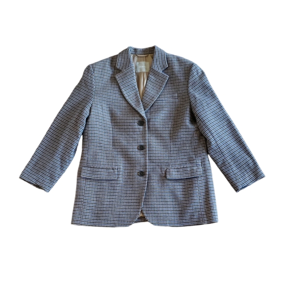 Everlane The ReWool '80s Blazer Houndstooth Plaid Oversized Classic Jacket Sz 12 - Picture 5 of 16